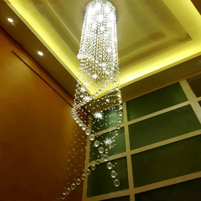 

Crystal chandelier living room duplex villa staircase light chandelier rotating staircase chandelier large living room light