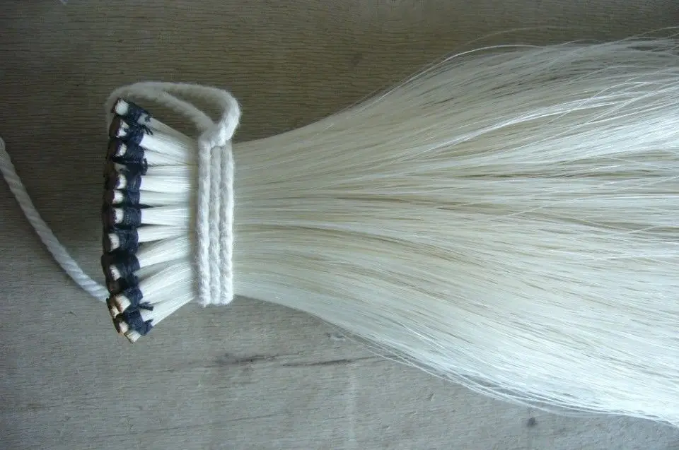 30 hanks 33 дюймов скрипка конский волос натуральный монголь, лук волос