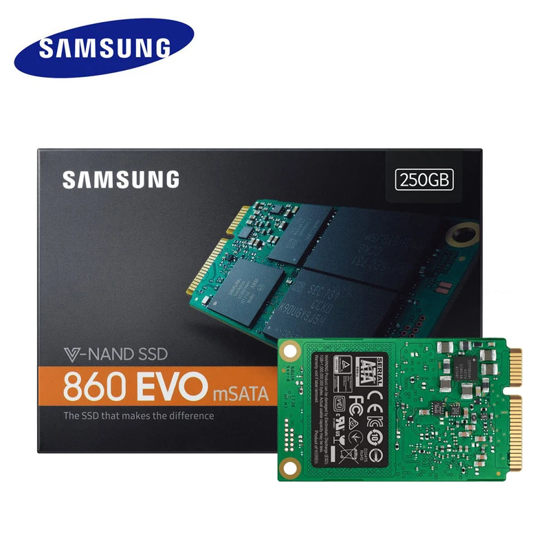 SAMSUNG 860 EVO mSATA SSD 500 г Внутренний твердотельный диск 250G 1 ТБ большой емкости для ноутбука, настольного компьютера, ПК, MLC