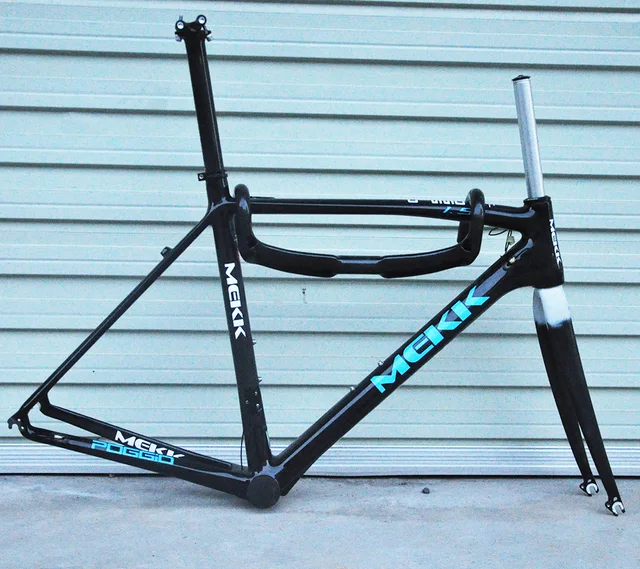 $US $195.00 Original Italy MK full carbon 56cm road bicycle frame with headset handle bar seat post
