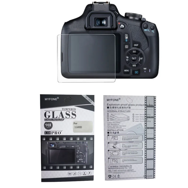 

Camera Tempered Glass Screen Protector For Canon 100D 500D 650D 700D 750D 760D 800D 1100D 1300D 1500D 3000D 4000D