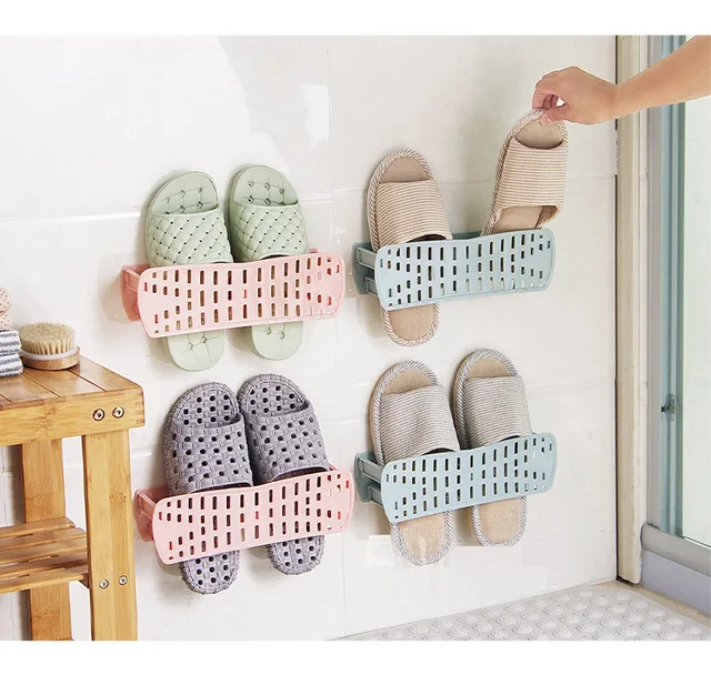 Shoe Hanger Creative Folding Paste Rack Home Simple Shoe Hanger Creative Folding Paste Rack Home Simple Storage Bathroom Wall Mounted