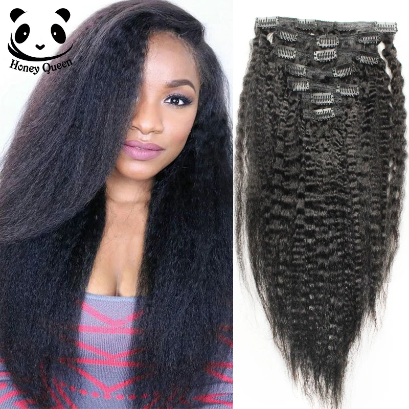 Buy Kinky Straight Clip In Human Hair