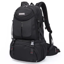 2017 Nueva Marca de Fábrica Impermeable Durable Hombres Viajan Mochila 17 Portátil Bolsa de Hombro Mochilas Escolares Mujeres de Gran Capacidad 50L Negro