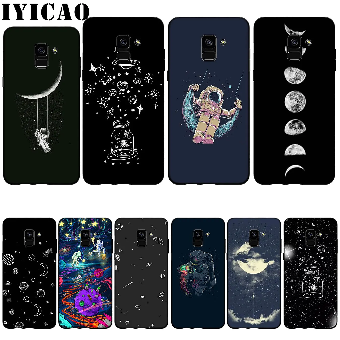 IYICAO sky Space planet Silicone Soft Case for Samsung Galaxy A6 Plus A9 A8 A7 2018 A3 A5 2016 2017 Note 9 8 |