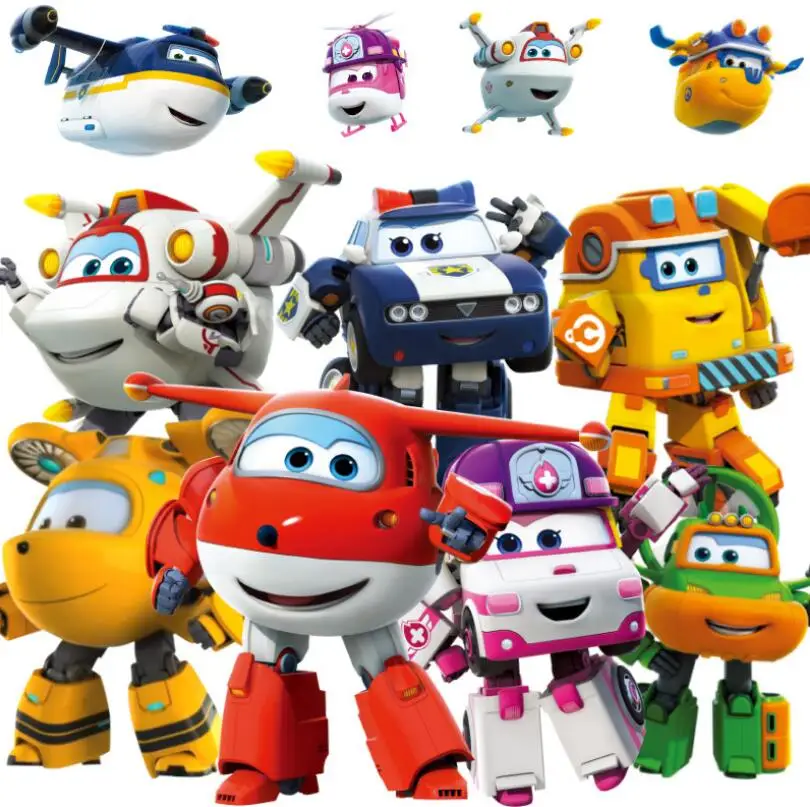

Big Size Original Mini Super Wings ABS Robot Toys Action Figures Super Wing Transformation Jet Animation Children Gift with box