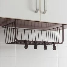 Подвесная корзина под шкаф с крючками, кухонные стеллажи для посуды, шкаф для хранения, wx10241537