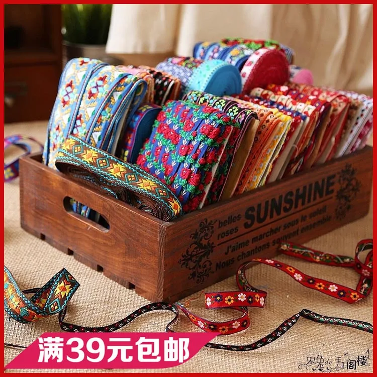 

embroidery national lace ribbon DIY shoes and hats bag clothing design Han costume costumes Southeast Asia wind lace 1lot=1pcs
