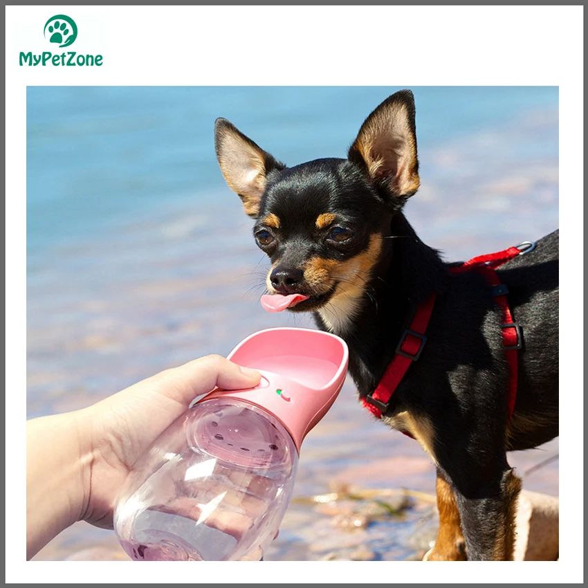 350ML Portable Pet Dog Water Bottle Travel Dog Bowl Cups Dogs Cats