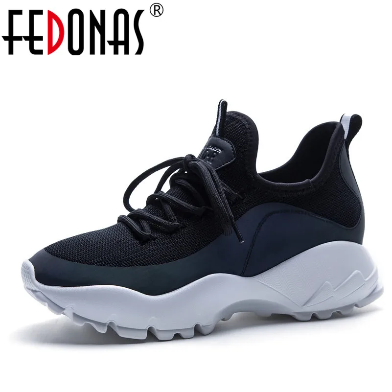

FEDONAS New Brand 2018 Fashion Women Platforms Casual Shoes Woman Comfortable Flats Ladies Sport Sneakers Female Breathable Shoe
