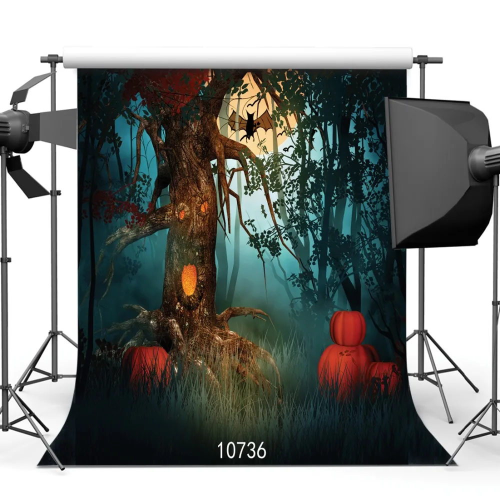 

Halloween Backdrop Fairy Tale Forest Photography Backdrops Vinyl Cloth Computer Printed 3D Backgrounds for Photo Studio