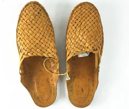 Genuine Leather India, Nepal Flat Slippers Women Handmade Camel Leather Woven Weaving Slide Cool Drag Men's Real Leather - Men's Sandals - AliExpress