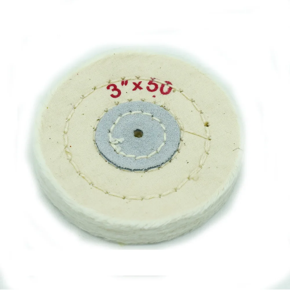 3" White Cotton Buffing Cloth Wheel For Jewelry Mirror Polishing Cleaningin Jewelry Tools