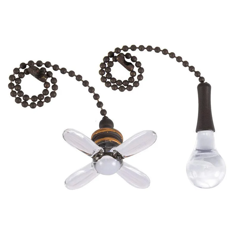 Ceiling Fan Pull Chain 2pcs Lighting Glass Ball Fan Pull Chain 6