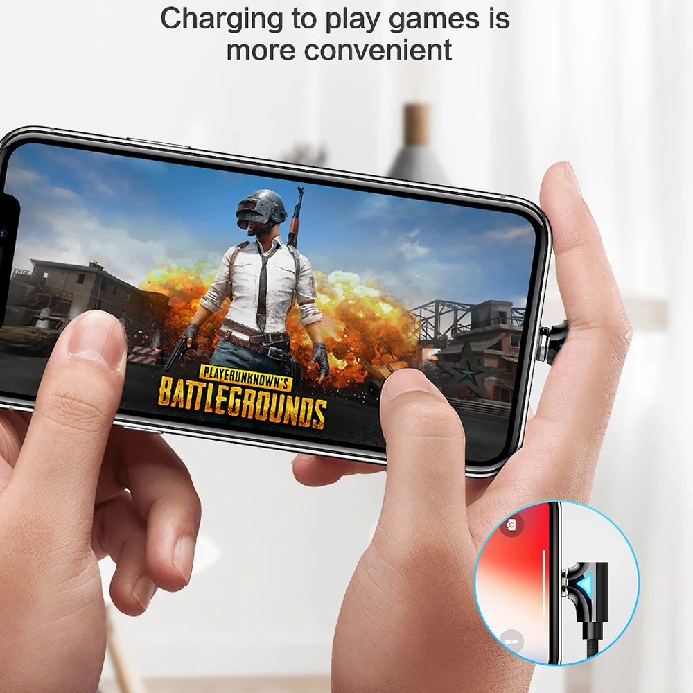 Магнитный кабель FLOVEME зарядный Micro USB Type C магнитные кабели подсветка для iPhone Samsung