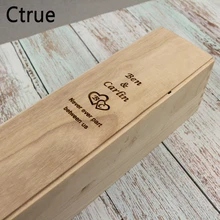 Пользовательские имя, дата выгравировать деревянный ящик для Вина Подарок на годовщину свадьбы День рождения Рождество Вечеринка держатель для бутылки шампанского коробка