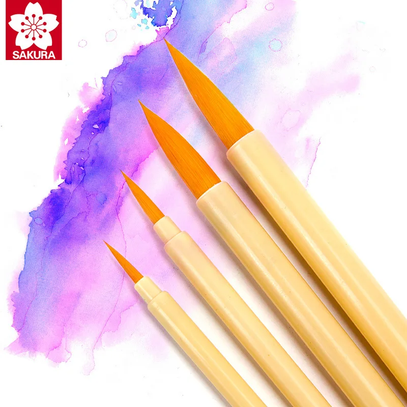

Sakura WaterColor Brush Pen Soft Nylon Tip For Traditional Chinese Painting,Water Coloring, Sketching, Gouache, Oil Painting