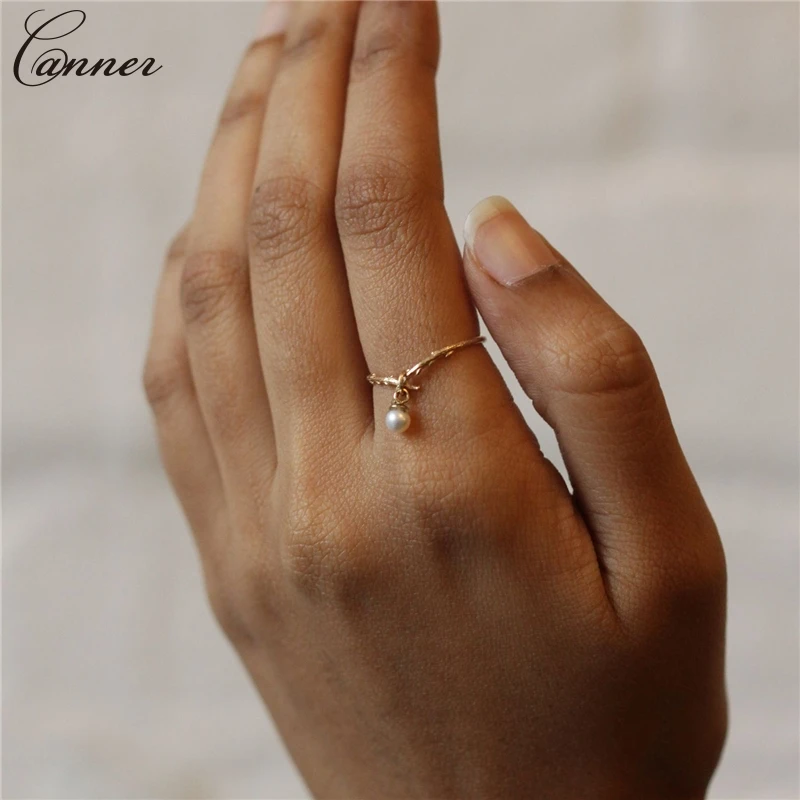 White Freshwater Pearl Rings for Women Gold Rings for Girls Tree Branch Finger Ring Jewelry Brithday Gifts bague femme Q40