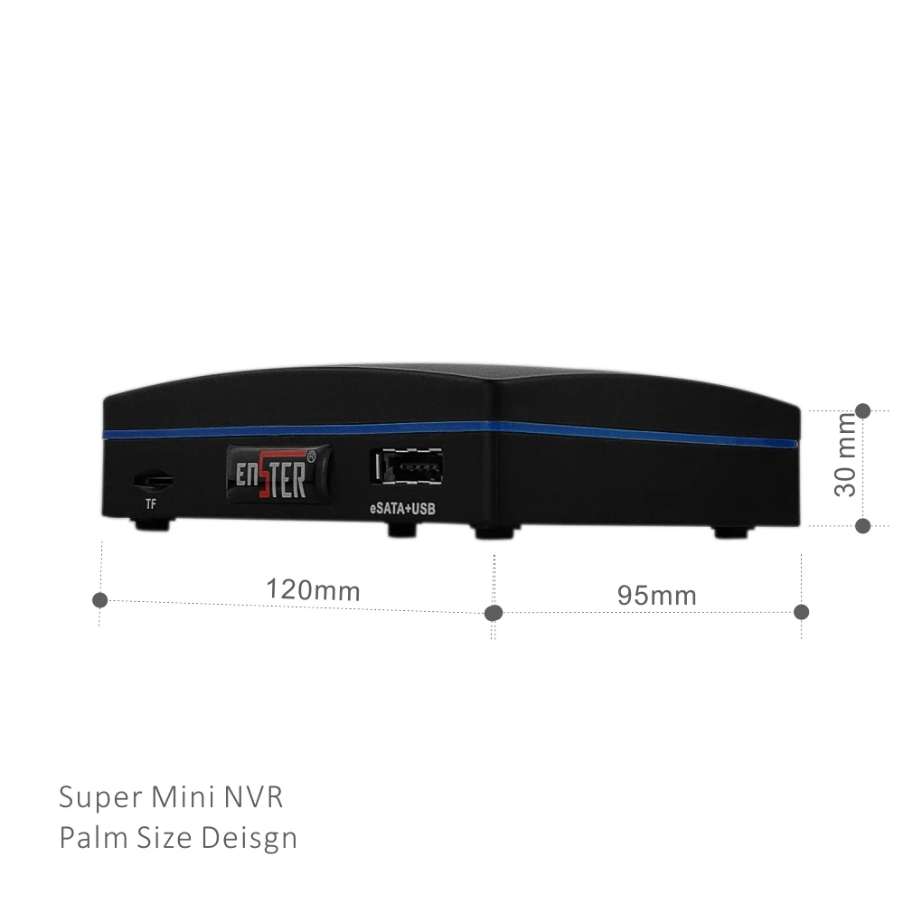 ENSTER Portable Super Mini NVR 16CH 5MP 8CH 4MP 4CH 5MP Onvif Recorder Support XMEYE App, TF Card, USB HDD, E-SATA HDD Recording