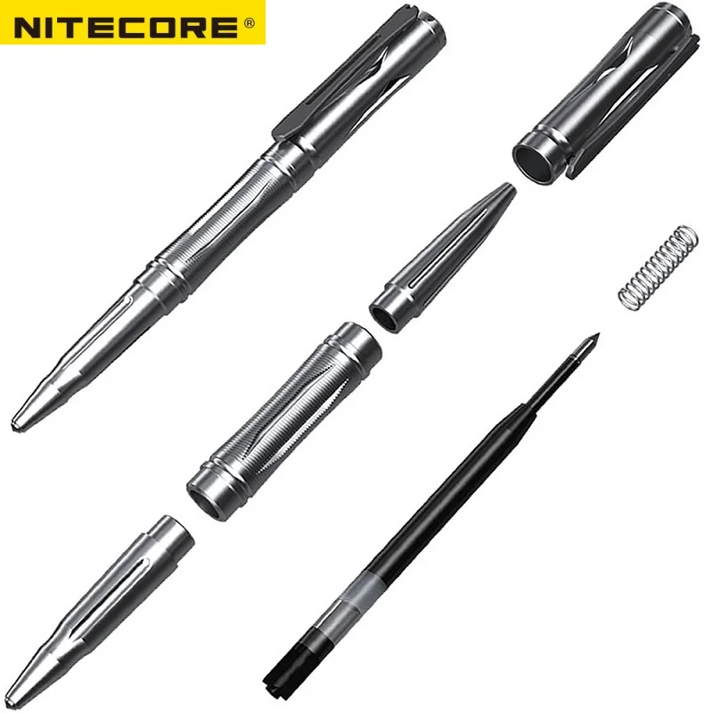 NITECORE NTP20 многофункциональная тактическая ручка из титанового сплава с коническим наконечником из вольфрамовой стали