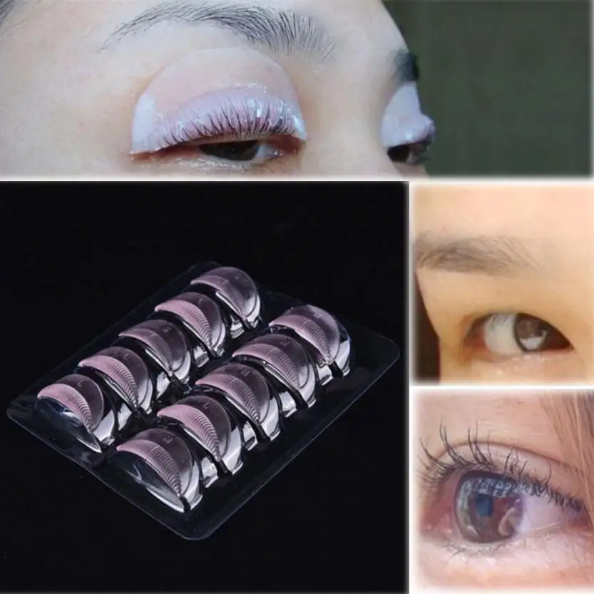 

10PCS Silicone Gasket Eyelash Curler Curling Perming Kit Apply Eyelash Curling Makeup Tool Kit #Y