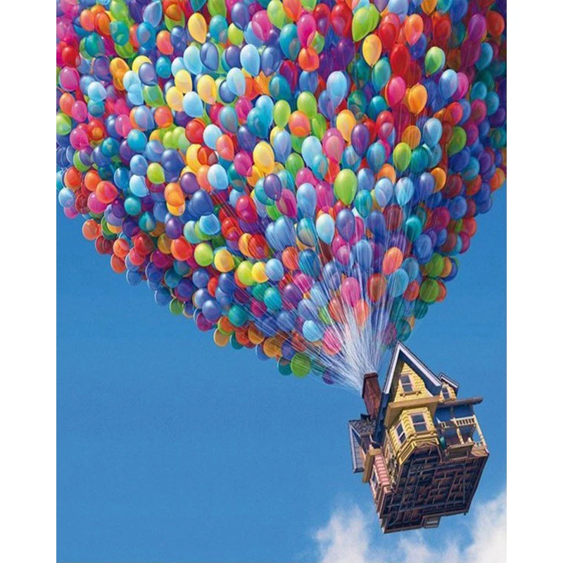 

Hot Air Balloon Diy Digital Painting By Numbers Wall Art Picture Acrylic Drawing Paint By Numbers For Home Decor 40x50cm