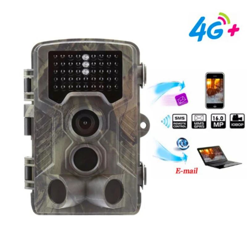 

HC-800LTE 4G MMS/SMS/SMTP/FTP Hunting trail camera 64GB night vision camera 0.3s Trigger Auto reaction infrared scout camera