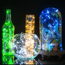 10/20/30 pcs 2m/20Led 3m/30Led Copper Wire Fairy Garland Lamp LED String Lights Christmas Wedding Home Party Deco (color choose)