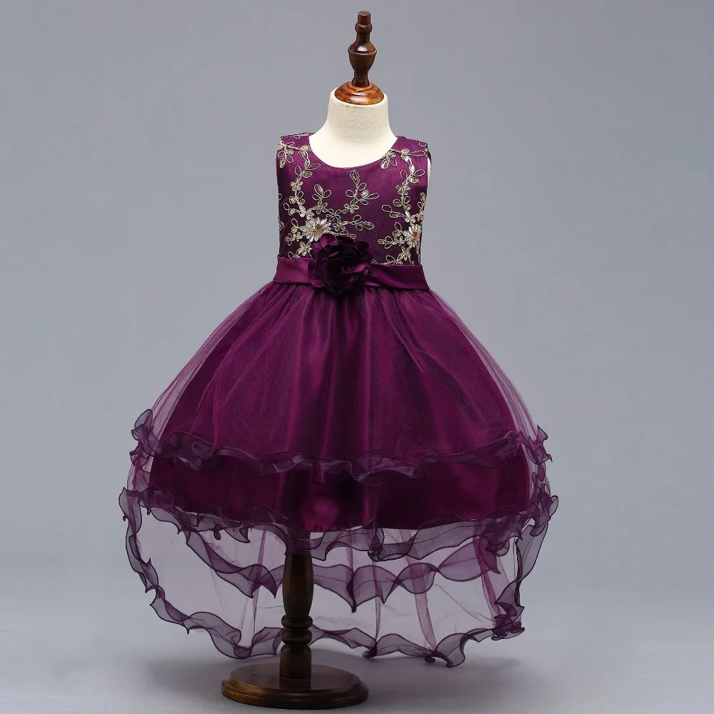 

Tulle Flower Girl Dresses Beading Ruffles Little Girl Tulle Ball Gowns 0-14 Year Old 2019 First Communion Dresses