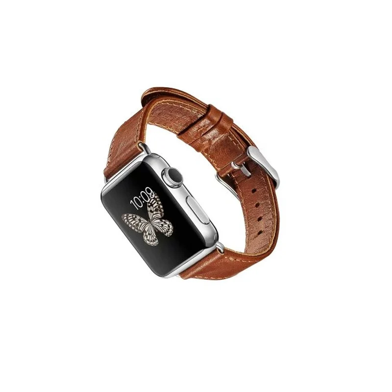Ретро Пояса из натуральной кожи часы ремешок для Apple Watch Series 2 и iwatch Винтаж