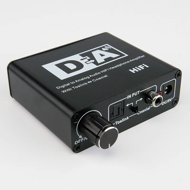 T Digital To Analog Audio Converter Adapter,CoaxialToslinkOptical to 2.0 Analog LR 3.5mm Audio For DVD Amplifier Free Shipping  (3)
