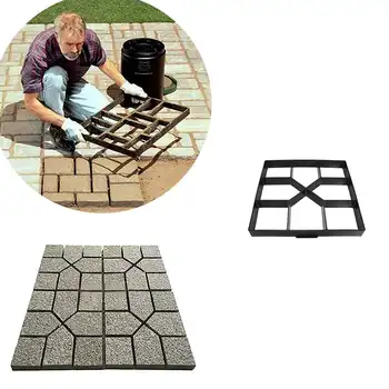 

40*40cm DIY Plastic Garden Path Maker Model Concrete Stepping Stone Cement Mould Brick Driveway Paving Pavement Mold