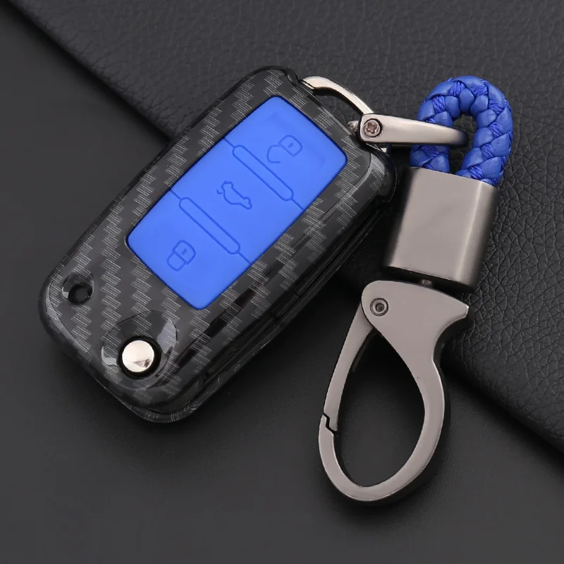 Car Key Case Cover For Volkswagen VW Golf 7 MK7 GTI MK4 MK5 Bora Tiguan For Skoda Octavia Kodiaq Karoq For Seat Ateca Leon Ibiza