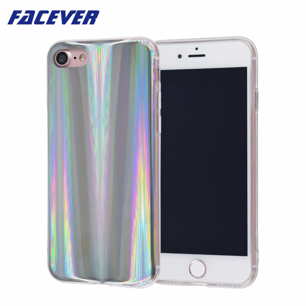 Голографический Радужный чехол Facever Psychedelic для iPhone 7 8 4 дюймов Блестящий яркий