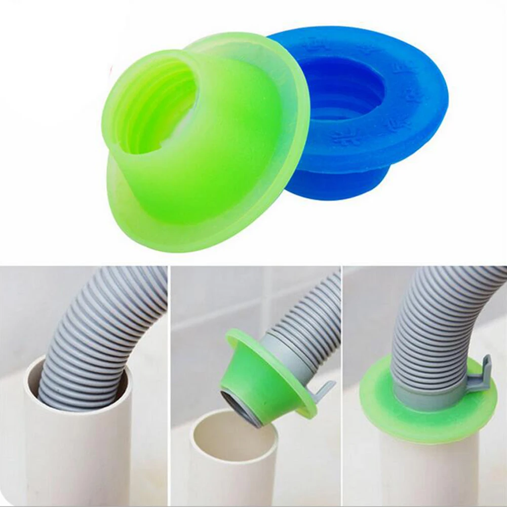 

2pcs Bathroom Sewer Pipe Pest Anti-odor Deodorant Silica Gel Seal Ring Washing Machine Pool Floor Drain Sealing Plug