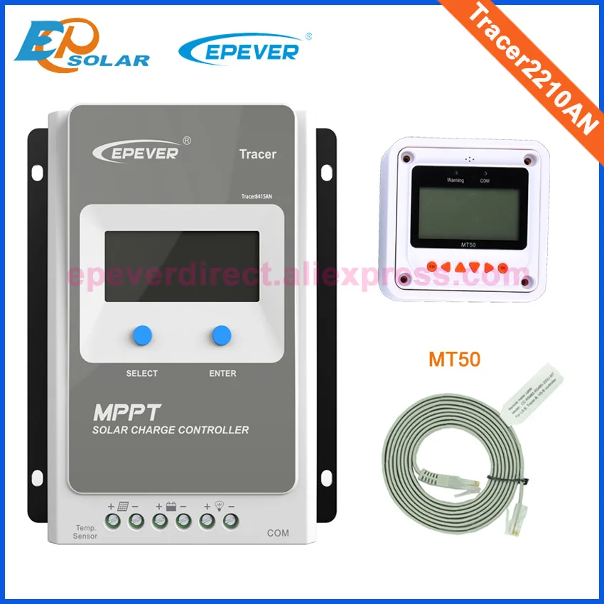 

Tracer2210AN with MT50 remote meter parameters setting EPEVER 20A 12V 24V solar system work solar controller 20amp