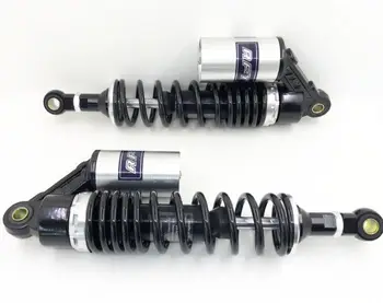 

2 pcs Universal 340mm Motorcycle 7mm Spring Nitrogen Rear Shock Absorber for honda cb400 yamaha suzuki Black & Silver