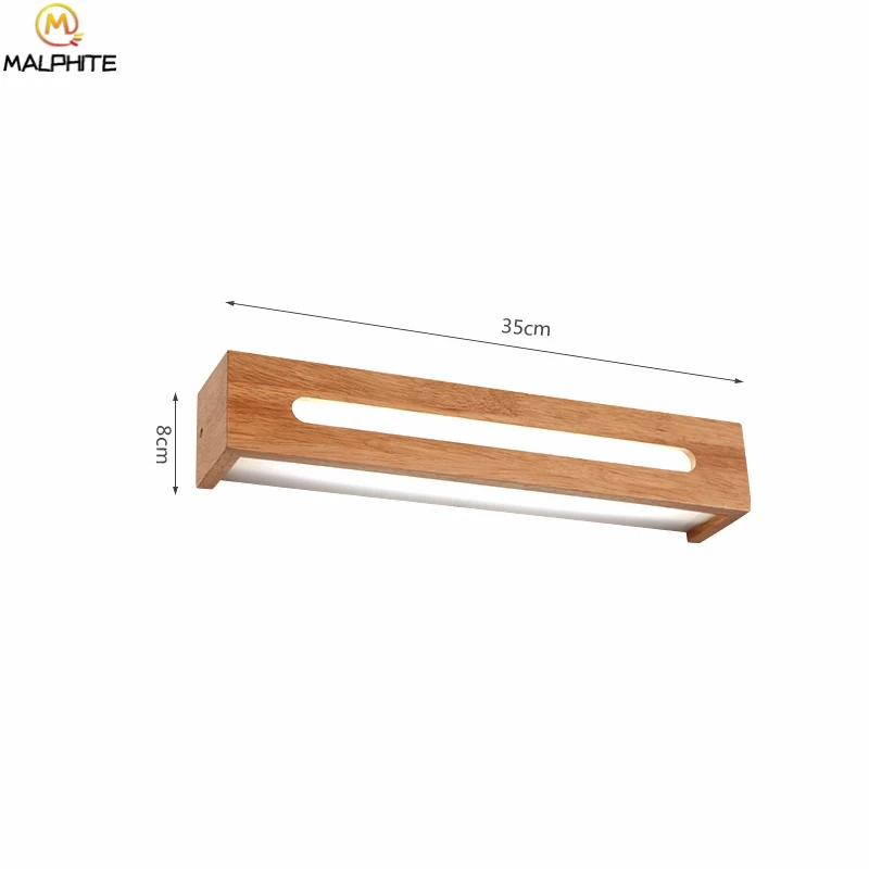 Современный деревянный настенный светильник Led Винтаж Ванная комната зеркало Светильники для дома прикроватные бра крытый деко светильник
