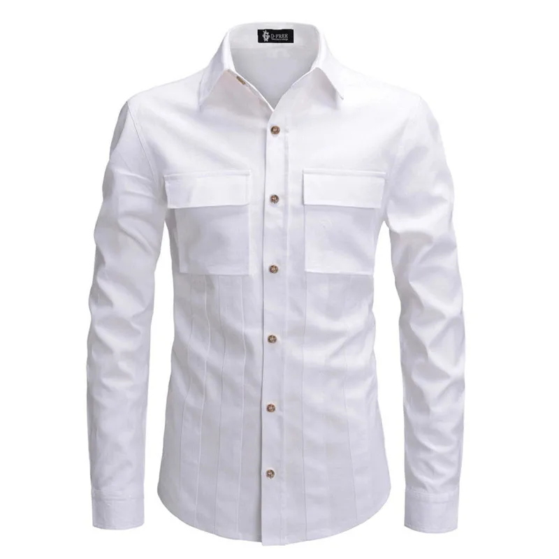 

2019 American West Style Shirt Western Cowboy Embroidery Mens Shirts Dress Long Sleeve Shirt Large size M-3XL