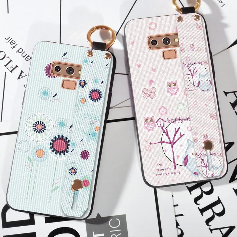 

Owl Ring Strap Cases For Samsung Galaxy S6 S7 Edge Plus Holder Back Cover For Samsung Note 3 Neo 4 5 8 9 Scrub Case Shell
