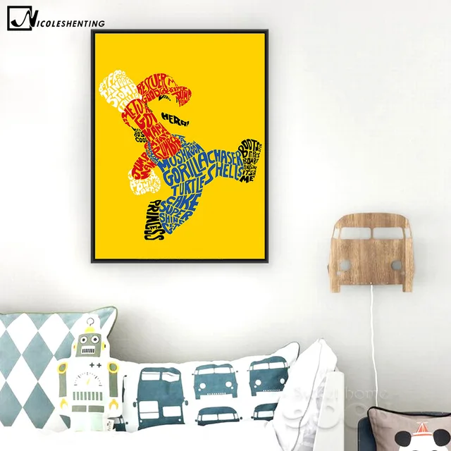 online shop super mario 3d world game canvas poster minimalist
