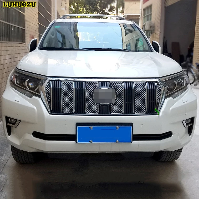 Передняя решетка радиатора Luhuezu из нержавеющей стали для Toyota Land Cruiser Prado LC150