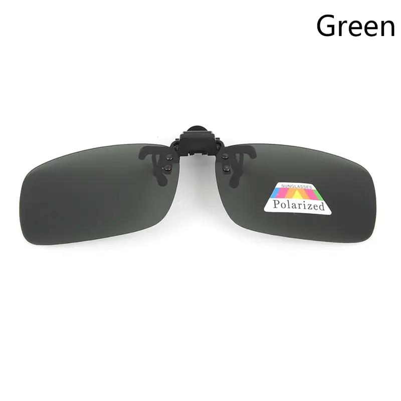 Мужские Поляризованные прикрепляемые солнцезащитные очки для вождения ночного видения Желтые Женские квадратные солнцезащитные очки с зажимами унисекс очки-клипсы