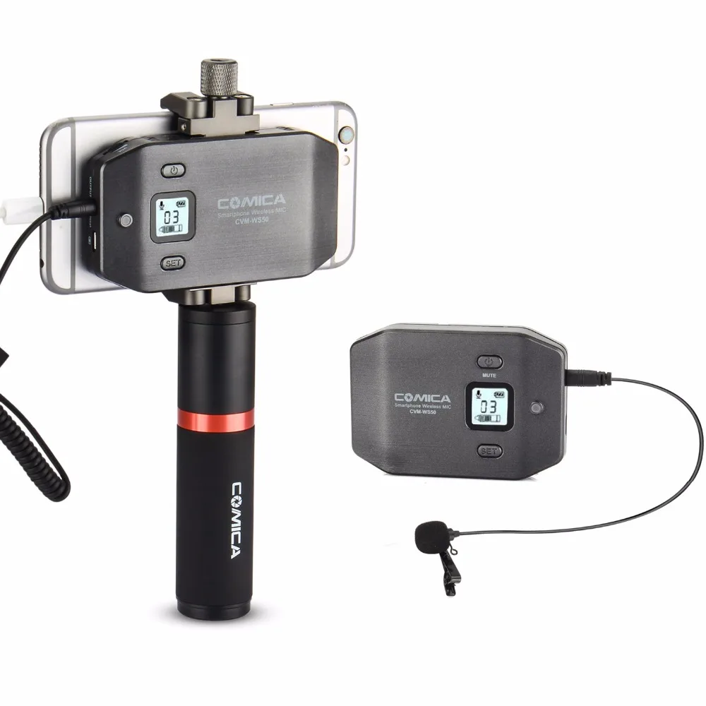 productimage-picture-comica-cvm-ws50-b-professional-wireless-lavalier-microphone-uhf-6-channel-with-handle-grip-for-camera-dslr-smartphone-iphone-x-8-8-plus-7-7p-99740