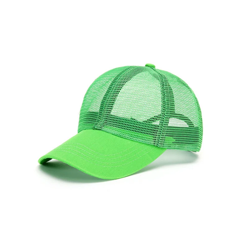 Летом флуоресцентные Бейсбол Hat10 Цвета Для женщин кнопки солнцезащитная Кепка Женская Солнцезащитная шляпа дышащие Trucker Кепки мужской сетчатая шапка