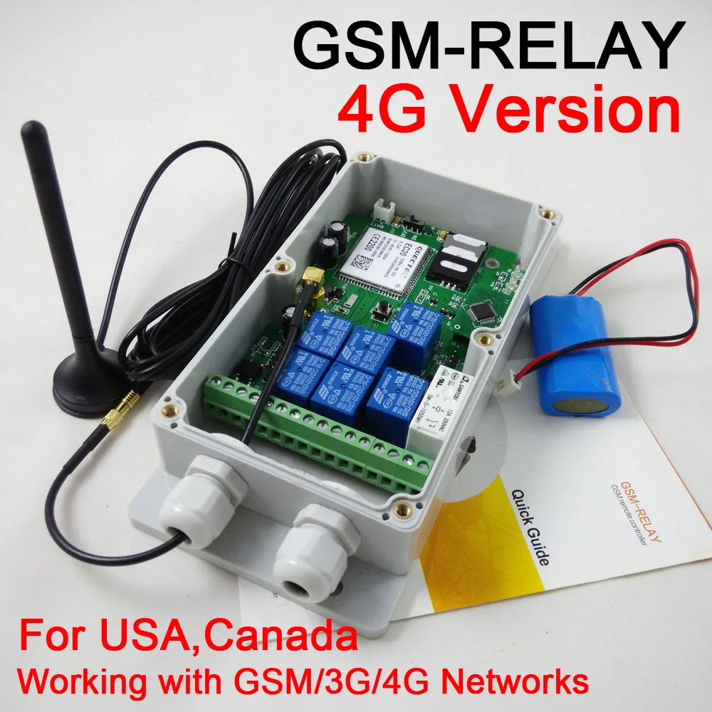 GSM-RELAY GSM Пульт дистанционного управления(семиканальный релейный выход с сигнализацией отключения питания)(версия 4G