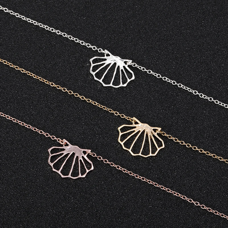 

Geometric Origami Sea Clam Shell Bracelet Nautical Ariel Mermaid Conch Seashell Chain Bracelets Bangles for Ocean Beach Party