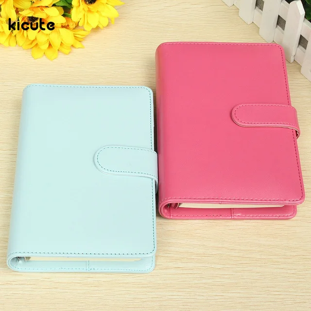 candy color leather a6 spiral notebook personal diary week planner agenda organizer planner