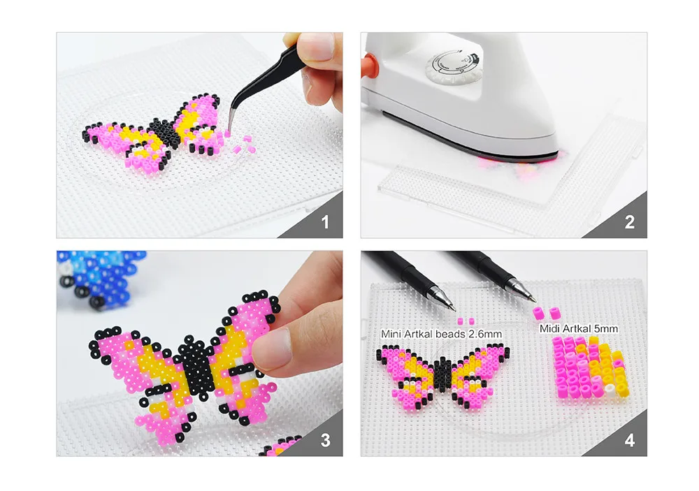 Caixa de Cor Artkal Contas Conjunto Faça Você Mesmo Jóias Moda Kits Perler Hama Brinquedos Cc48 C-2.6mm 48 6 conjunto diy jóias moda kits perler hama contas brinquedos cc48