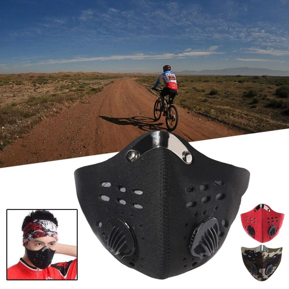 

New Fashion outdoor sport bike Cycling Anti Dust Half Face Mask Filter Outdoor Headwear Accessories
